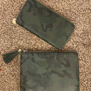 Mark and Graham Camo Wallet and Zipper Pouch Brand New